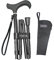 KMINA PRO - Gehstock Klappbar, Höhenverstellbar, Elegant, Herren Schwarz, Aluminium, Damen, Faltbar