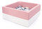 Rainbow Kids - XXL Luxus Bällebad Bällepool Bällebecken Spielbälle Kugelbad Bällchenbad Spielbecken Ball (120x120x40 mit 500 Bällen, Rosa-Weiss)