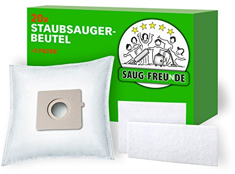 SAUG-FREUnDE | 20 Staubsaugerbeutel für ROWENTA Compacteo Ergo RO 5221 EA, RO 5223 GA, RO 5227 EA, RO 5243 EA, RO 5253 EA, RO 5254 EA, RO 5255 EA, RO 5265 EA, RO 5271 GA, RO 5273 EA, RO 5295 EA (GO1)