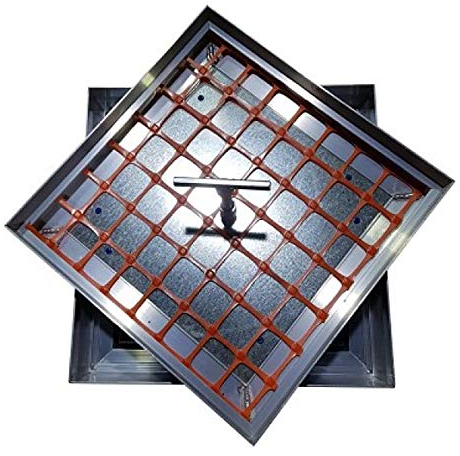 Schachtabdeckung Aluminium 400 x 400 mm Bodenluke Schachtdeckel Revisionsschacht Kanalschacht