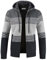 Uomo Moda Cardigan Giacca con Cappuccio Maglione Maglia Manica Felpa Lunga n zipRighe Caldo Invernale Outwear Tops Cappotti Cardigan con Cappuccio Giacca Maglione Uomo (XL, Grigio Scuro)