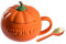 Angoily 1 Juego Creativo de Calabaza de Halloween Linda Taza de Café de Cerámica de Calabaza Taza de Sopa de con Tapa de Cuchara para Mujeres Hombres Suministros de Fiesta de