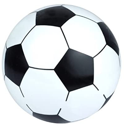 LORD C Kids Football PVC Soccer 20cm / 80gm Toy Beach Sports Pool Lightweight Inflatable Ball For Indoor Outdoor Playground Garden Games Unisex Christmas And Birthday Gift (WHITE)