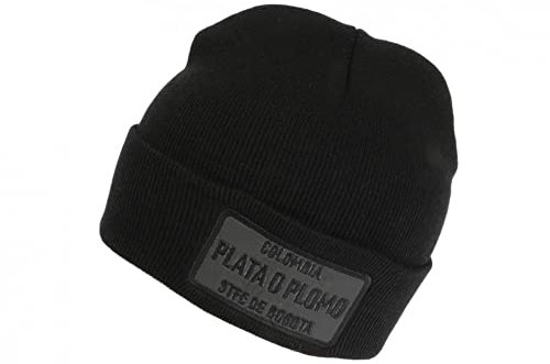 Hip Hop Honour Plata O Plomo Schwarz Streetwear Colombia Aufnäher reflektierend – Unisex, Schwarz , Einheitsgröße