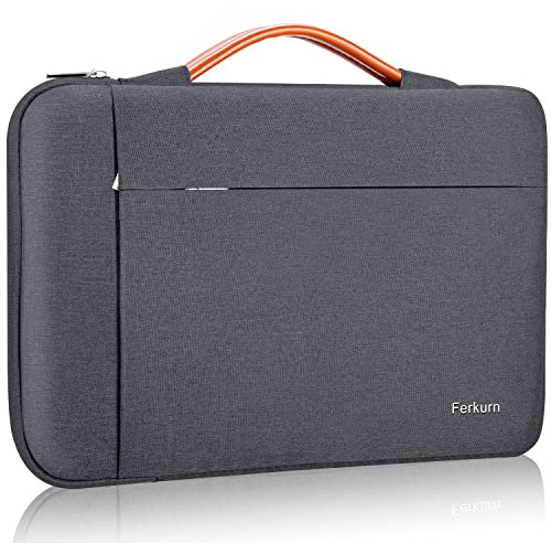Ferkurn Laptop Sleeve Case 13 13.3 Inch Compatible with 13.6 MacBook Air M3/M2/M1, 13 MacBook Pro M1 M2, 13.5 Surface Book 2 3, XPS, Acer, ASUS, HP, Lenovo, Carrying Computer Cover Bag, Grey
