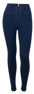 FREDDY WR.UP Denim Po-formende Jeans für Damen - Hohe Taille, volle Länge, formend, dehnbar, vielseitige Reisehose für Damen, Denim, S