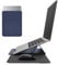 NOVOO RT13 4-in-1 Custodia per Laptop Pelle Impermeabile, Supporto Ergonomico, Slot per Schede, Tappetino per Mouse - Compatibile con MacBook Air/Pro 13 - Blu Navy
