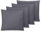 Utopia Bedding - Kissenbezug 50x50 4er Set - Kopfkissenbezug 50 x 50 aus 100% gebürsteter Mikrofaser mit Umschlagverschluss - Falten-, verblassen- und schmutzabweisende Kissenbezüge 50x50 - Grau