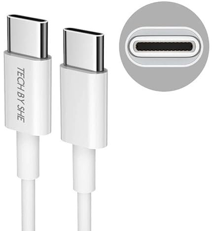 Câble usb c vers usb c, BLANC PD 2M Type C, Câble de Charge Rapide pour iPad/MacBook/Samsung/Manette Xbox/Switch/Huawei/PS5, Transfert de Données Haute Vitesse, adaptateur