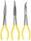 Vomeko Set of 3 Carbon Steel Mechanic Pliers with 11 Long Elbow, Straight, Long Nose Tip, 45° and 90° Angles, Non Slip Handle Ideal for Mechanics,Compatible with Craftsman,DeWalt,and Stanley Brands.