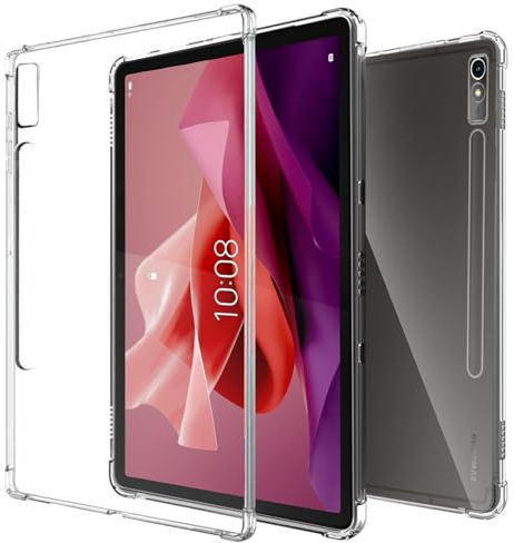 KUSINHOKA Hülle für Lenovo Tab P12 12.7 Zoll, Ultradünn Stoßfest Anti-Kratzen Weich Leichtes TPU Shock-Absorption Gehäuse Durchsichtige Schutzhülle Case Hülle Flexibel Klar Cover mit Schutzecken