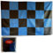 NARAMAKI® Bandiera Scacchi Neri E Azzurri 90x150cm - Made in Italy - Bandiera Int Scacchiera in Poliestere con Passante per Asta Nera ED Azzurra - Campinato di Calcio 2025