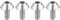 X AUTOHAUX 4 Pcs M5x12mm Bolts Screw for Bottle Cages for Road Bike Silver Tone
