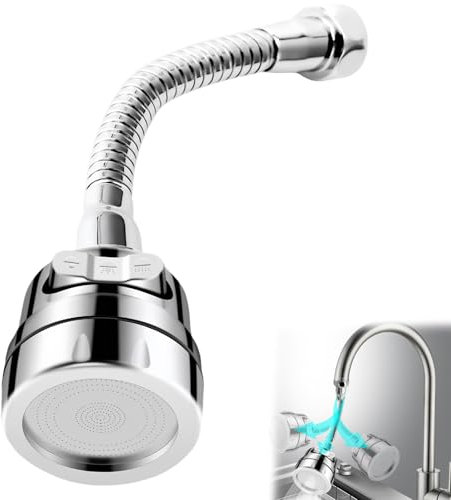 Kitchen Tap Spray Head Faucet Extender Movable Kitchen Tap Head 360° Rotatable with Extension Hose Anti-Splash Sink Sprayer Facuet Nozzle Head Tap Spray Head Faucet Aerator