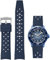Niziruoup Uhrenarmbander für Blancpain X Swatch Fifty Fathoms, Tropischer Stil Silikon Kautschuk Armband Gebogenes Ende Weiches Silikonkautschuk Ersatzband 22mm mit Werkzeug entfernen