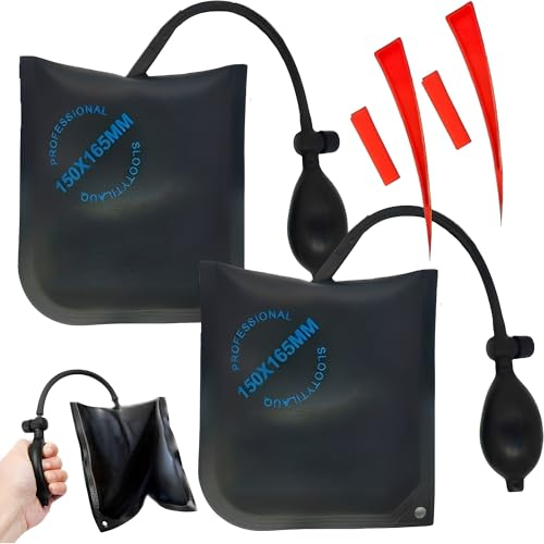 WYFCR 2 Pcs Air Wedge Pump, Tool Airbag, Portable and Belt-mountable, Door & Window Airbags, Air Wedge Pump Up Bag for for Window and Door installations, Washing Machine and car Repairs