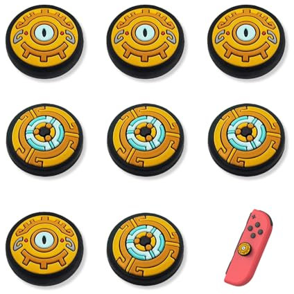 Bieiyhe 8 Piezas Agarre para el Pulgar para Nintendo Switch Tapas de Agarre de Silicona para Mando Joystick Thumbstick Grips Protector Joystick Switch Lite Joycon Grip Caps Replacement Joystick Covers