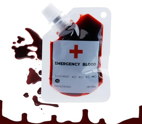 Halloween Washable Fake Blood, Professional Washable Stage Blood,Realistic Dripping Sticky Fake Blood for Halloween, SFX Makeup, Cosplay, Special Effect Makeup for Vampire (30ML)