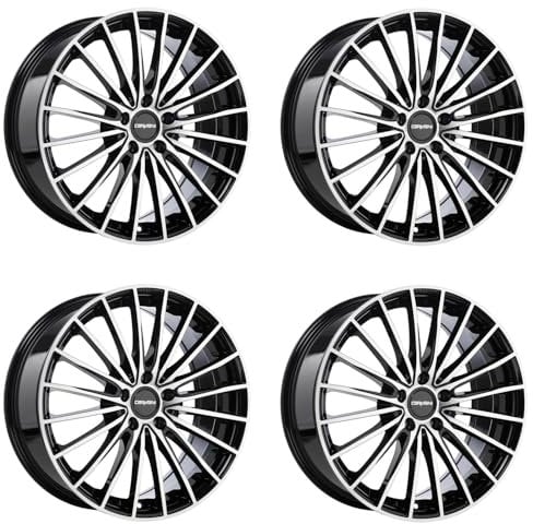 4x Carmani Felgen 24 Karl 8.0x19 ET45 5x114.3 black polish kompatibel mit Honda Accord Civic CR-V FR-V HR-V