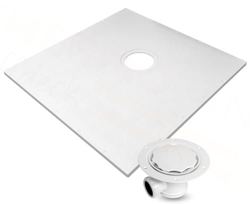 Thermopanel Tuffdeck Shower Tray Floor Formers for Vinyl Floors - 1150 x 770 x 22mm with Waste