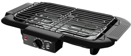 Indoor Smokeless Grill - Electric Barbecue Indoor | Electric Smokeless Grill Indoor, BBQ Grill Imitation Charcoal Fire Technology, Non-stick Removable Grill Plate, Dishwasher, Great For Party