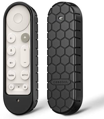 FINTIE Custodia per Google TV Streamer (4K) Ricerca Vocale 2024 - Cover Protettiva in Silicone Antiurto Antiscivolo Leggera, Nero