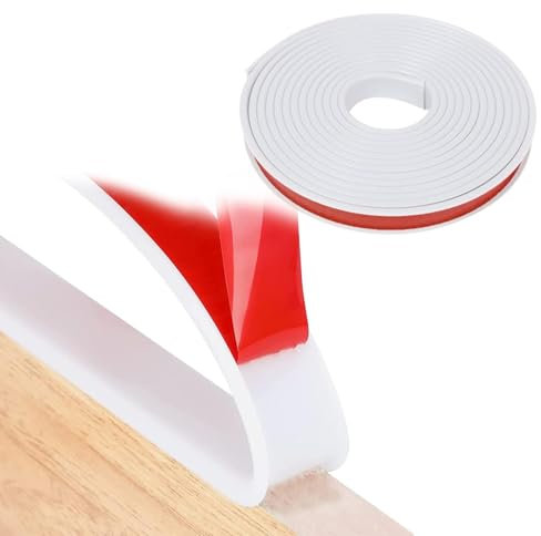 Möbelkantenband Flexible TPE Faltbarer Kantenschutz,U-Form Selbstklebend Möbelkantenband, Innenbreite 20mm × 5m, für Schrankkanten, Abschlussleiste, Arbeitsplatten, Weiß