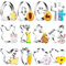 Lot de 12 emporte-pièces de Pâques en acier inoxydable - Emporte-pièces en forme de lapin - Idéal comme cadeau de Pâques et pour biscuits de Pâques