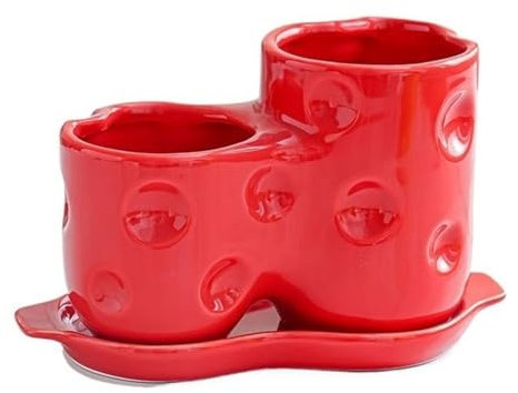 Porta utensilios Organizador de utensilios de cerámica, soporte de utensilios de 2 piezas for decoración de cocina, estante de drenaje for cubiertos for palillos, cuchillos, tenedores, cucharas Porta