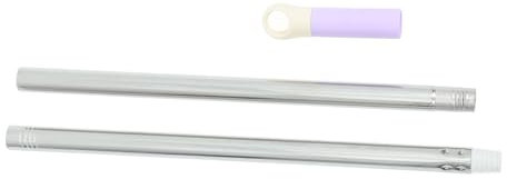 iplusmile Replacement Stainless Steel Mop Rod Pole Broom Stick Handle Grip for Bathroom Cleaning Two Sections Broom Extension Pole