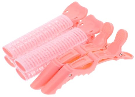 4 Stück Volumen Haarclips für Haaransatz aus Kunststoff, Rosa