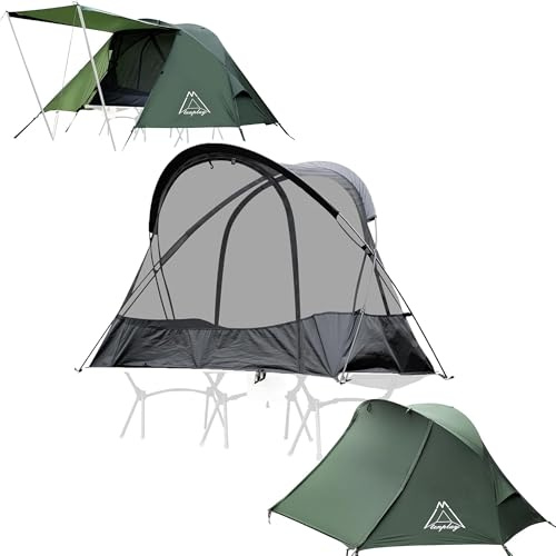 TENPLAY Rucksackzelt, 3,1 kg, Ultraleicht, PU5000 mm, wasserdicht und Winddicht, UV-Schutz, 70D Nylon, Aluminiumstangen für Camping, Wandern, Bergsteigen, Angeln, Jagd, Meer