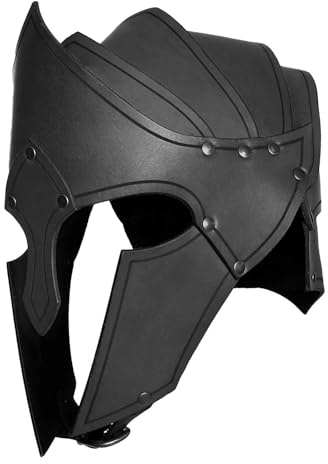 KBOLAE Mittelalter Cosplay Helm Langlebig für Weihnachten Urlaub Bühnenauftritte Braun