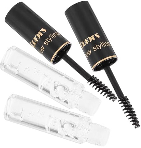 NIYANGLE 2 Pièces Gel Transparent Fixateur de Sourcils Gel Étanche pour Sourcils Outil de Coiffage Pratique et Filles
