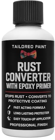 Rust Converter Touch Up Bottle 30ml Neutralises Corrosion & Protects Metal | Car, Bike, Tools, Gates & Railings | Easy Brush Application (Rust Converter With Epoxy Primer)