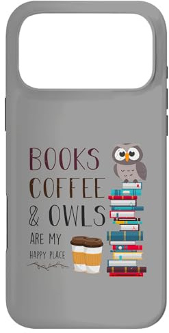Hülle für iPhone 17 Pro Max Bücher Kaffee Eulen