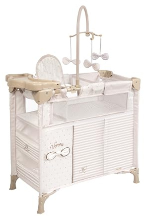 Puppen-Kleiderschrank mit Wickelaufsatz und Zubehör Verona DeCuevas 53078