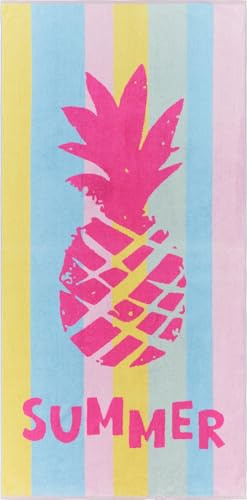 Erwin Müller Strandtuch Ananas Walk-Frottier bunt Größe 90x180 cm