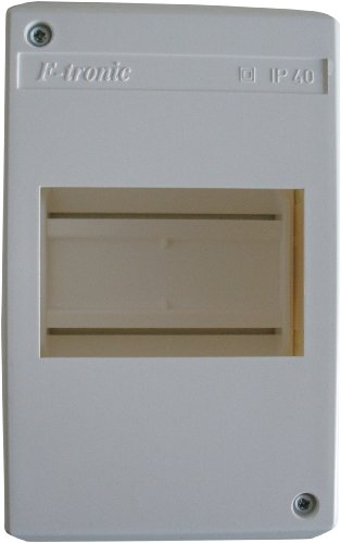UNITEC Aufputz-Kleinverteiler, Sicherungskasten, Verteilerkasten, IP40, 1x4 Module, weiß