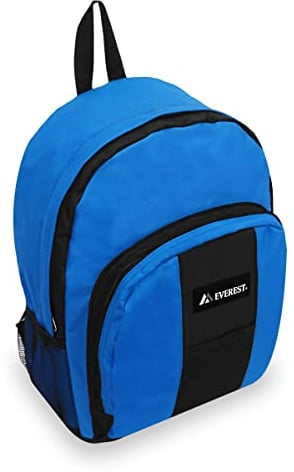 Everest Gepäck-Rucksack mit Vorder- und Seitentaschen, Royal Blau/Schwarz, Einheitsgröße