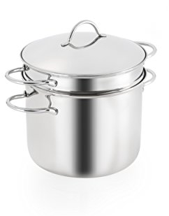 Barazzoni Pastamania senza Fondo Spaghettiere con Cestello, Made in Italy, Acciaio 18/10, 6 litri
