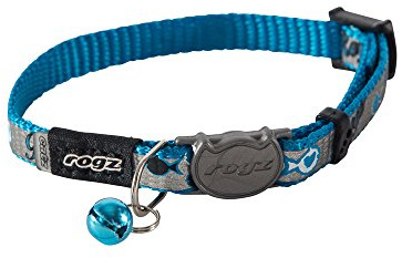 ROGZ CB40-B Halsband Reflecto Cat, S, blau