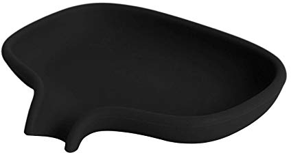 Bosign Soft Seifenschale mit Ablauf, Silikon, Schwarz, 1