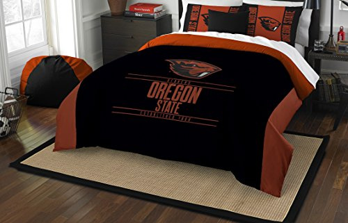 Northwest NCAA Oregon State Beavers Unisex-Adult Comforter and Sham Set, Full/Queen, Modern Take