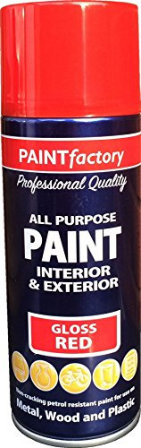 All Purpose RED Gloss 400ML - Professional Satin Finish Spray Wood Color Paint