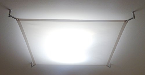 SCREENBASE LED STUDIO-LICHTSEGEL 60x60 cm. TEXTILES DECKENSEGEL LED-LAMPE DECKENLEUCHTE, TEXTILE LED LIGHT PANEL LED LAMP (NO Hardwareset incl.)