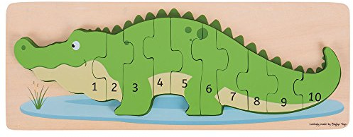 Bigjigs Toys Wooden Crocodile Number Puzzle