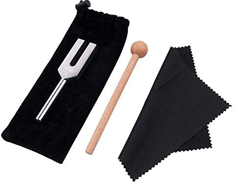 Stimmgabel, 528 HZ Stimmgabel mit Silikon Hammer und Reinigungstuch für DNA-Reparatur Heilung und pädagogisches Instrument 4096 Hz