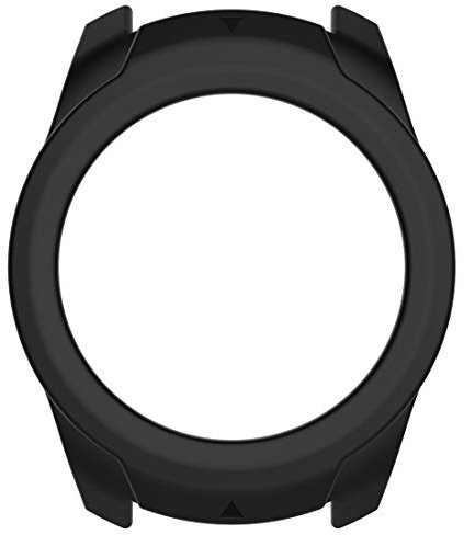 LOKEKE Coque de protection en silicone souple compatible avec la montre connectée TicWatch Pro (silicone noir)
