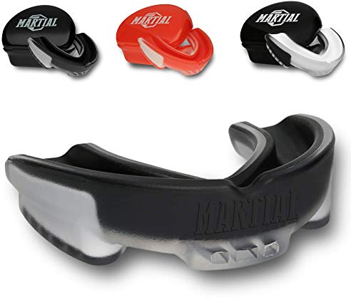 MARTIAL Vindicator Mundschutz für ideale Atmung & leicht anpassbar. Zahnschutz in verschiedenen Formen. Für Kampfsport, MMA, Boxen, Kickboxen, Hockey, Football - Erwachsene